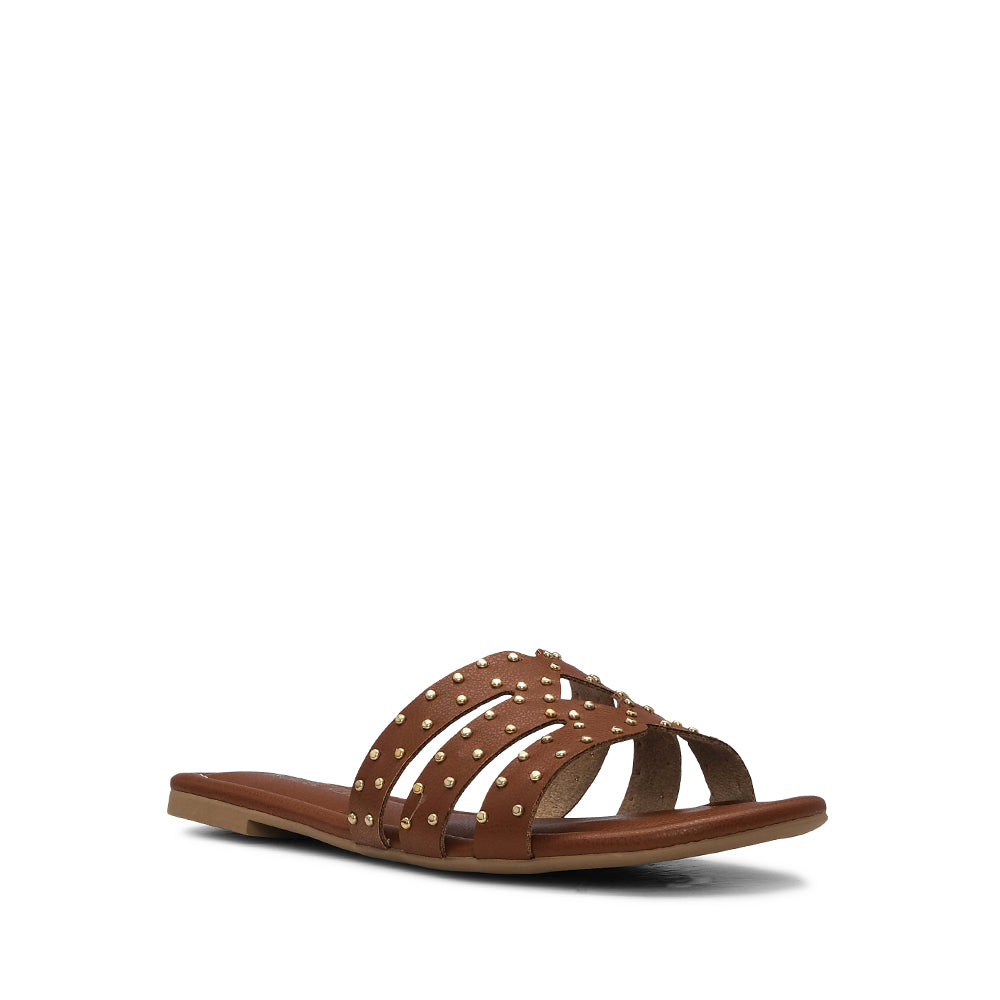 Chinelo Casual Mulher Camel