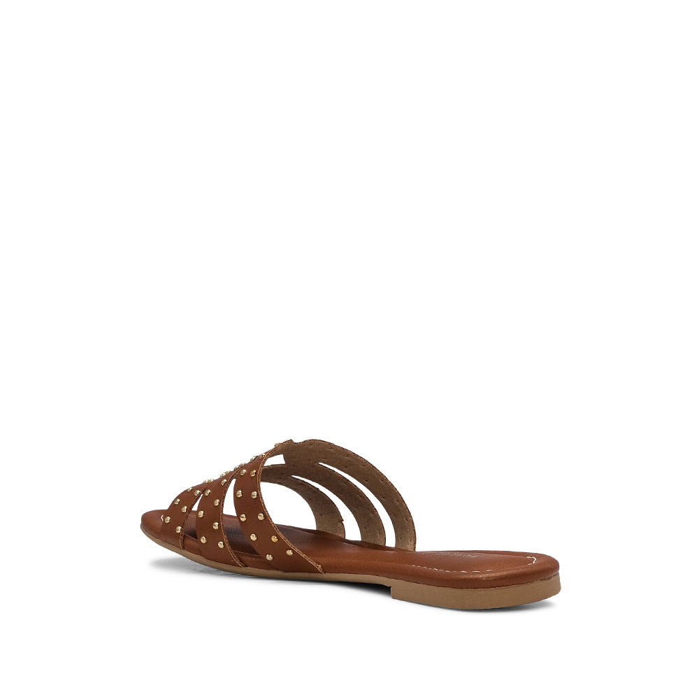 Chinelo Casual Mulher Camel