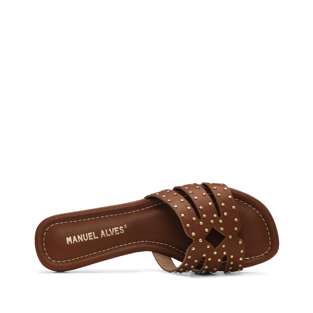 Chinelo Casual Mulher Camel