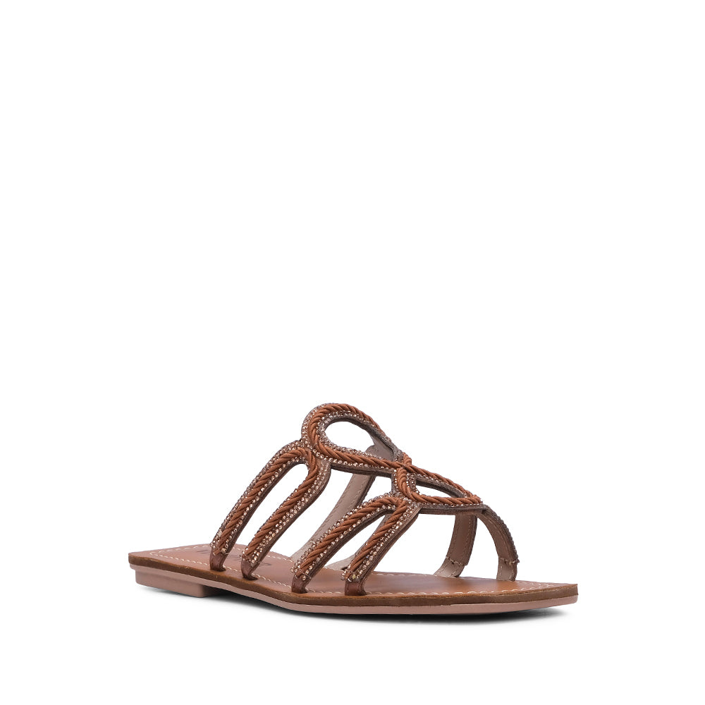 Chinelo Casual Mulher Camel
