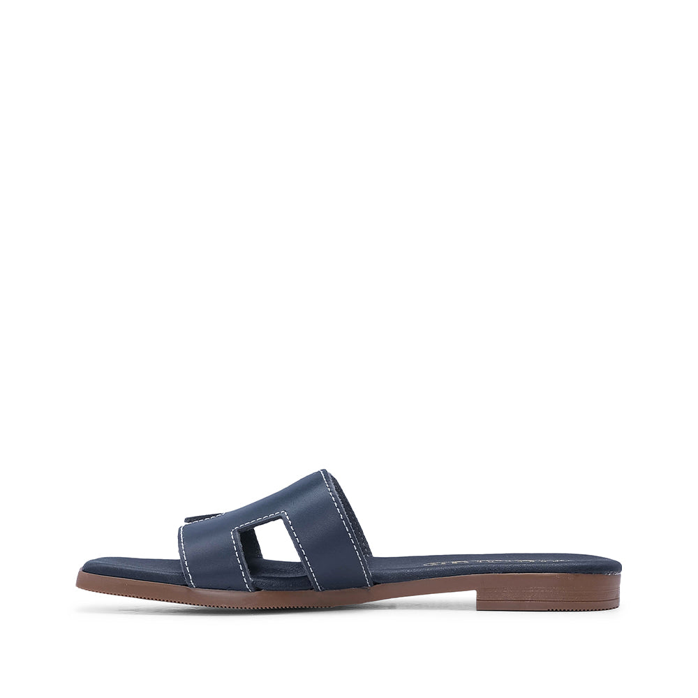Chinelo Salto Raso Mulher Pele Azul