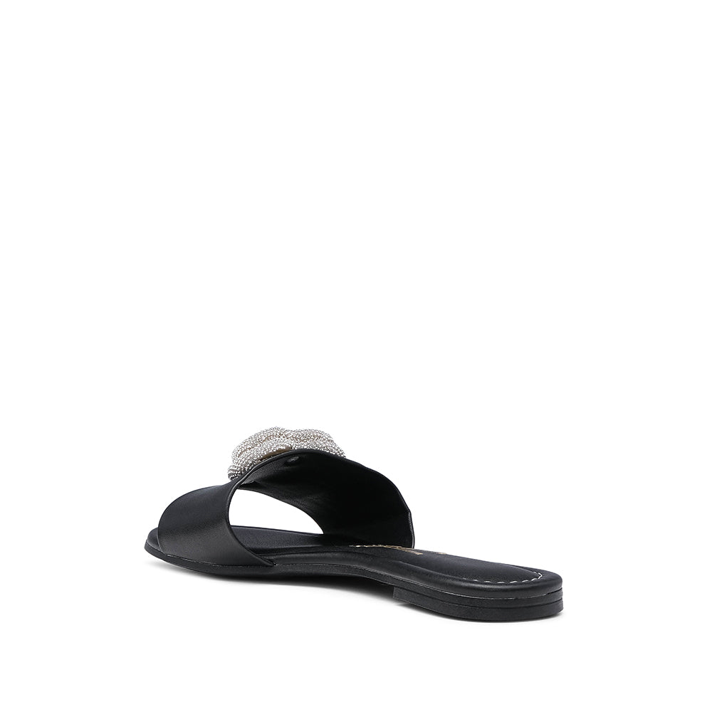Chinelo Salto Raso Mulher Pele Preto