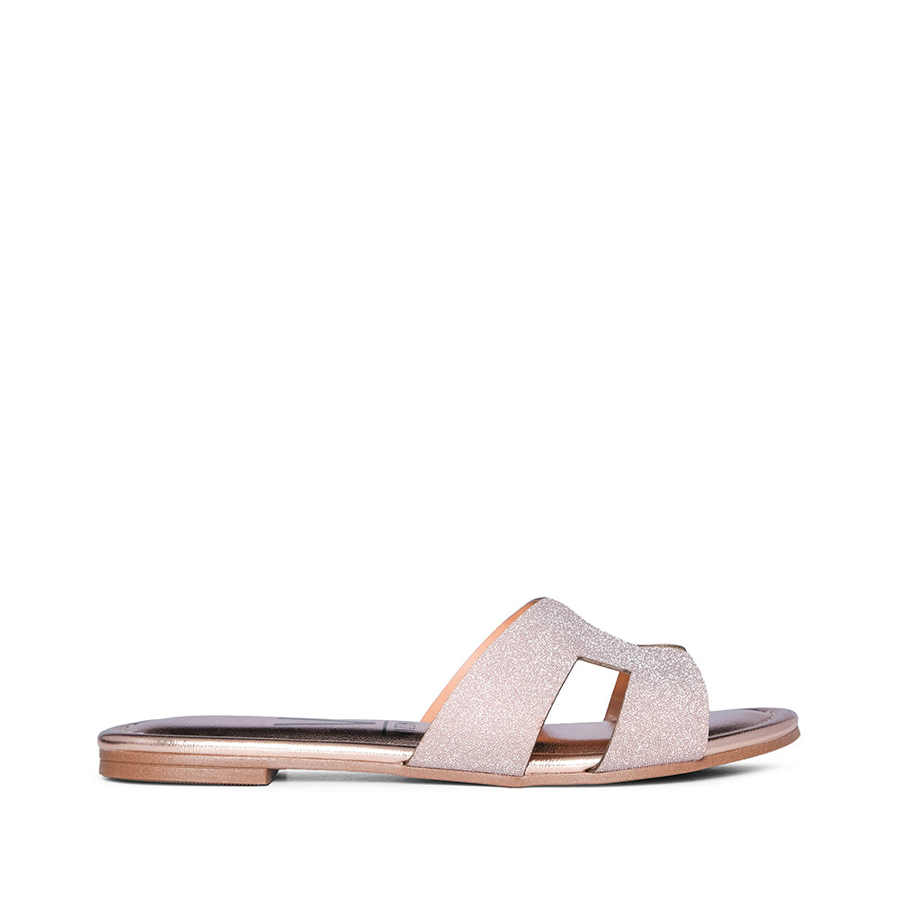 Chinelo Salto Raso Mulher Metalizado Dourado