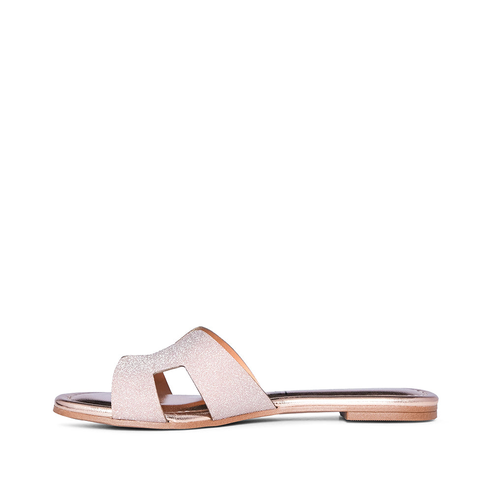 Chinelo Salto Raso Mulher Metalizado Dourado