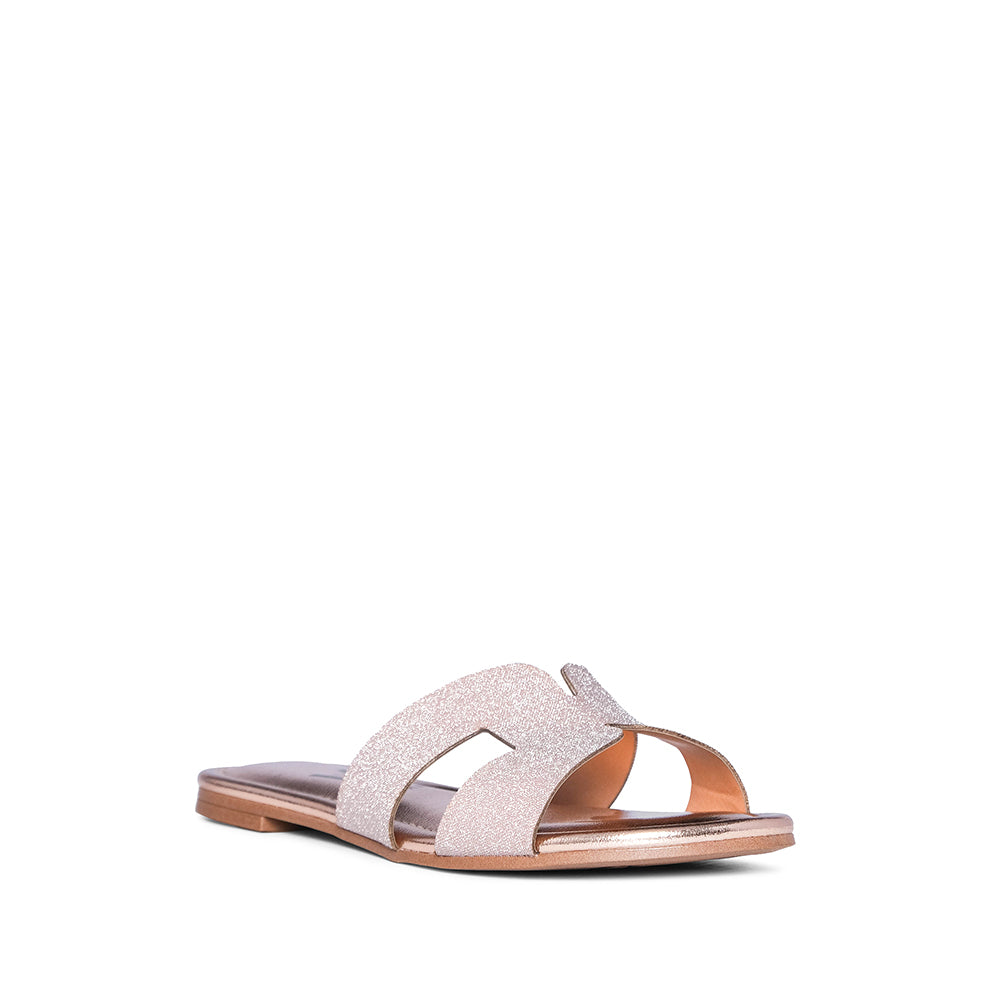 Chinelo Salto Raso Mulher Metalizado Dourado
