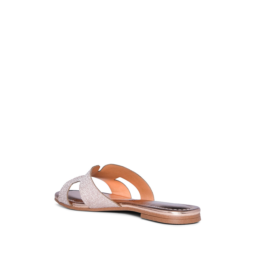 Chinelo Salto Raso Mulher Metalizado Dourado
