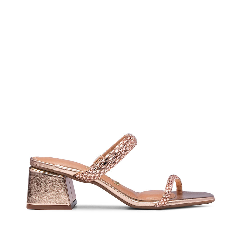 Soca Casual Mulher Metalizado Bronze