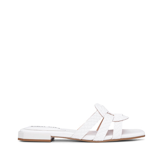 Chinelo Salto Raso Mulher Pele Sintética Branco