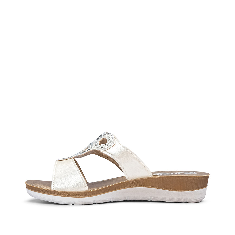 Chinelo Conforto Mulher Pele Sintética Branco