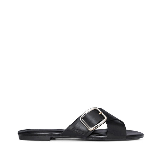 Chinelo Salto Raso Mulher Pele Preto