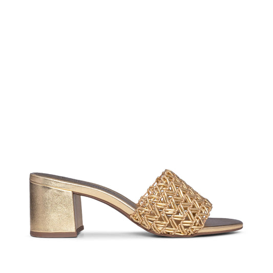 Soca Casual Mulher Pele Sintética Dourado