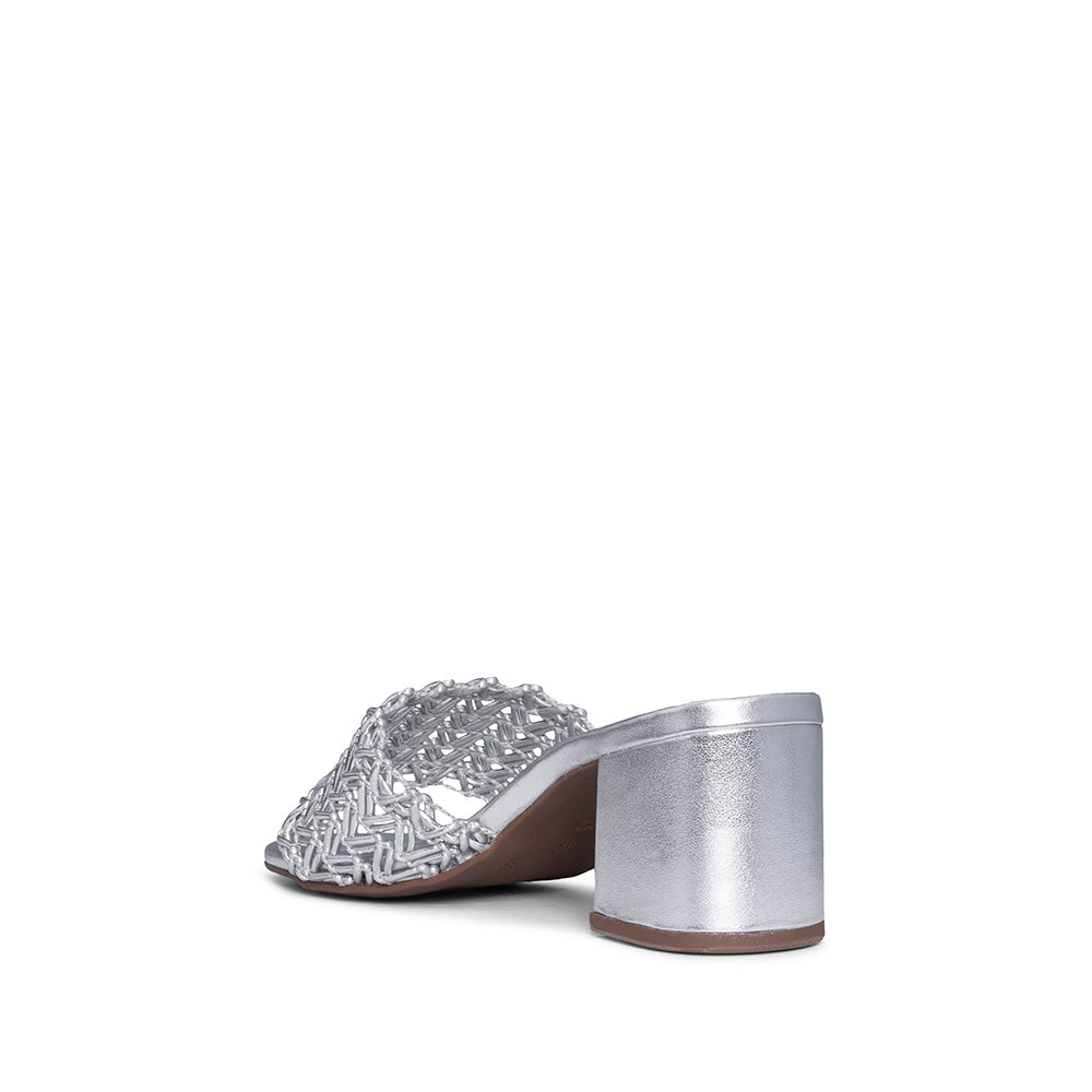 Soca Casual Mulher Pele Sintética Prata