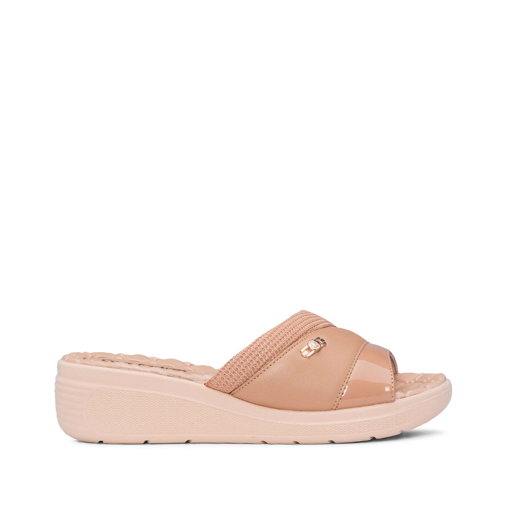 Chinelo Salto Cunha Mulher Pele Taupe