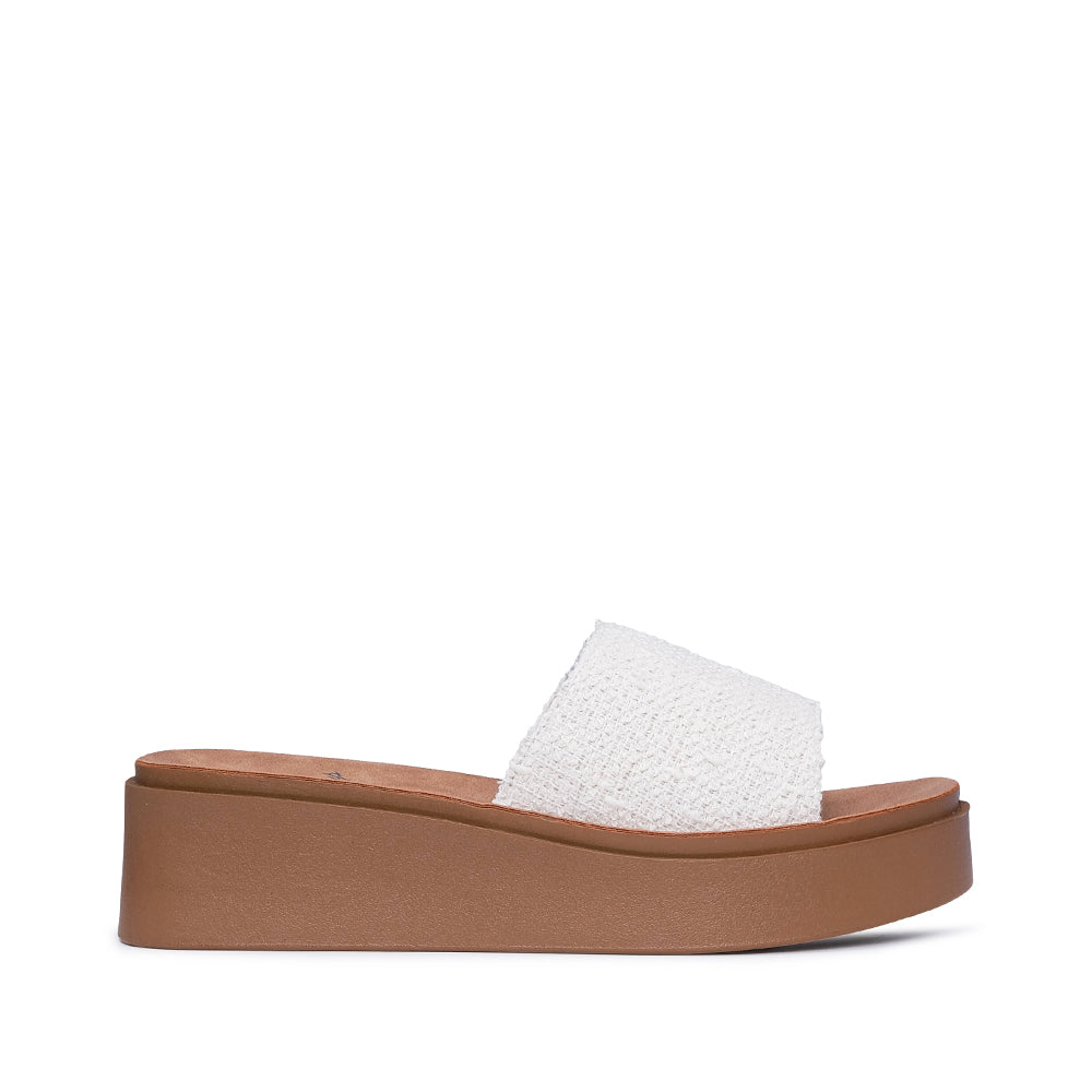 Chinelo Casual Mulher Pele Sintética Bege