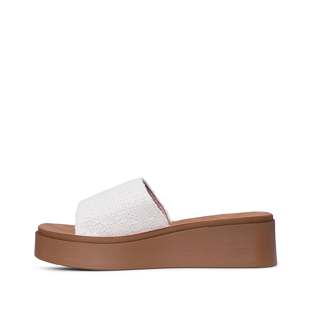 Chinelo Casual Mulher Pele Sintética Bege