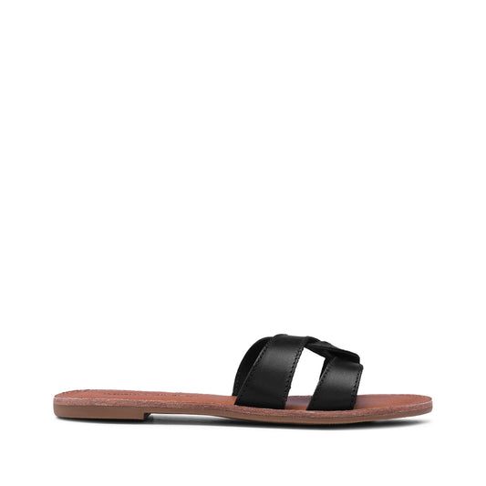 Chinelo Salto Raso Mulher Pele Preto