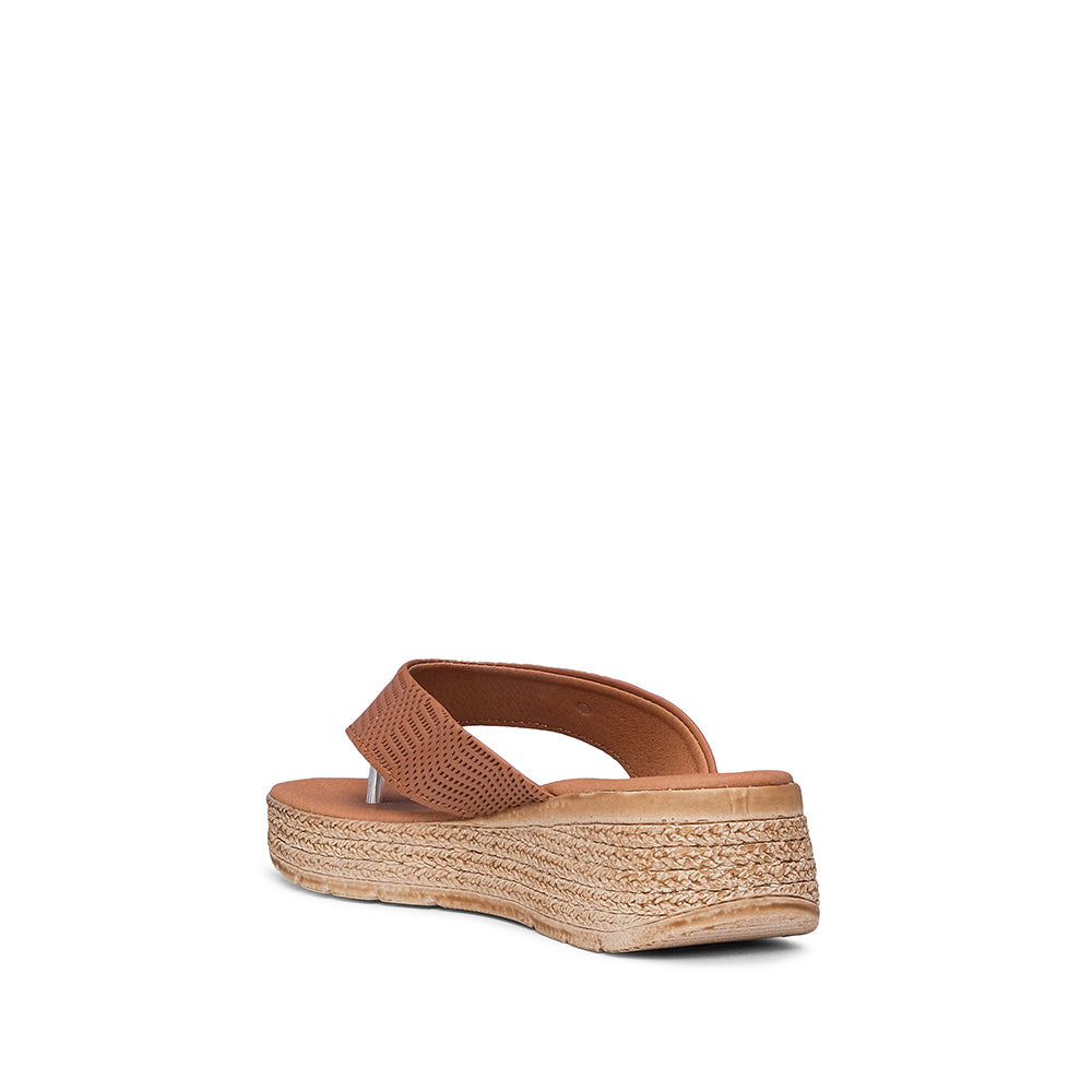 Chinelo Praia Mulher Gravado Camel