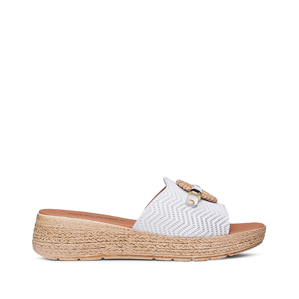 Chinelo Casual Mulher Gravado Branco
