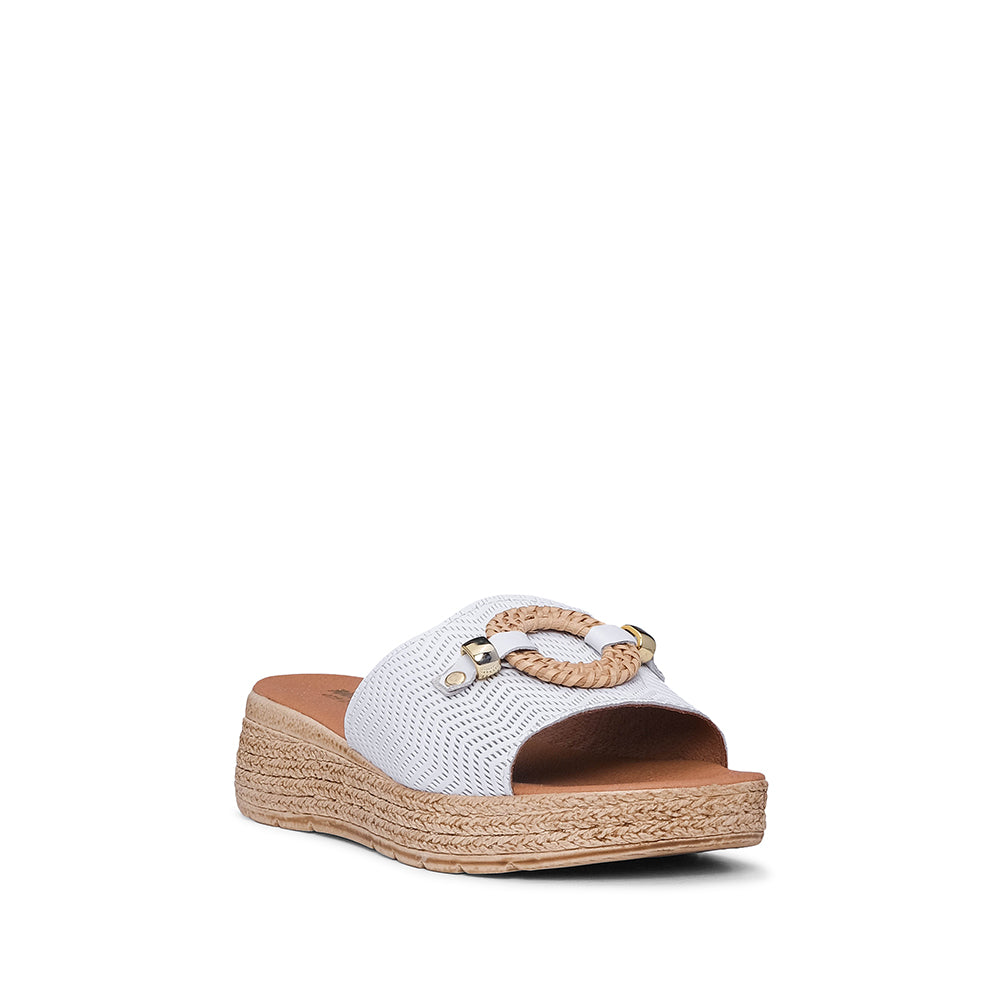 Chinelo Casual Mulher Gravado Branco