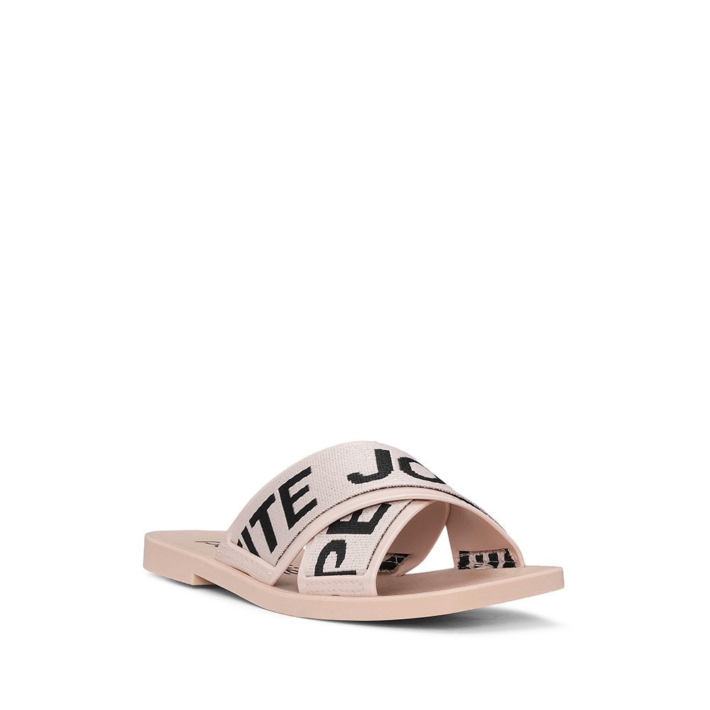 Chinelo Salto Raso Mulher Pele Sintética Bege
