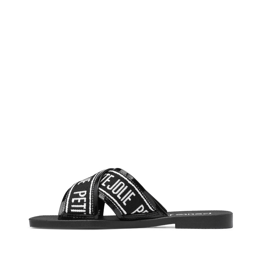 Chinelo Salto Raso Mulher Pele Sintética Preto