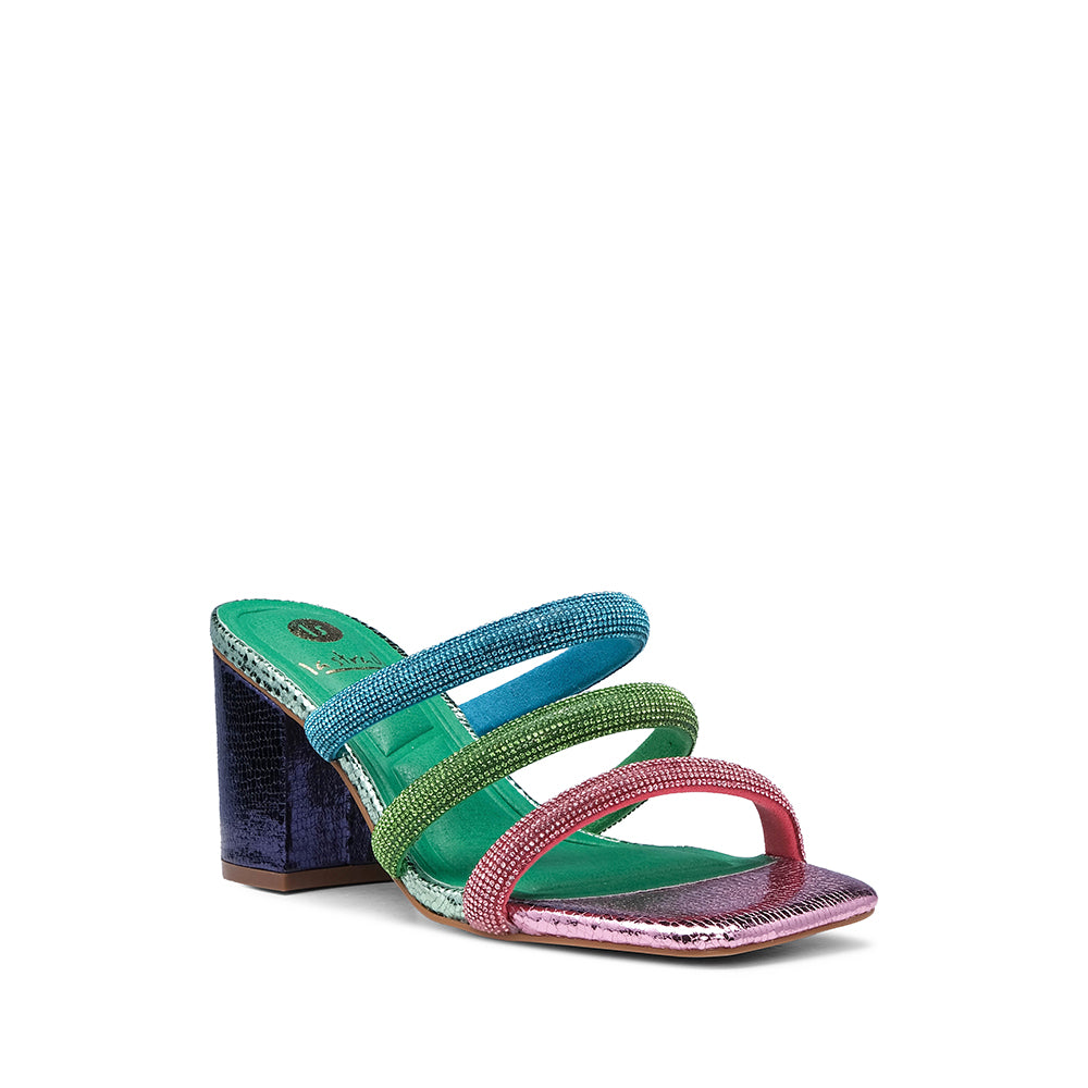 Soca Salto Alto Mulher Pele Sintética Multicolor