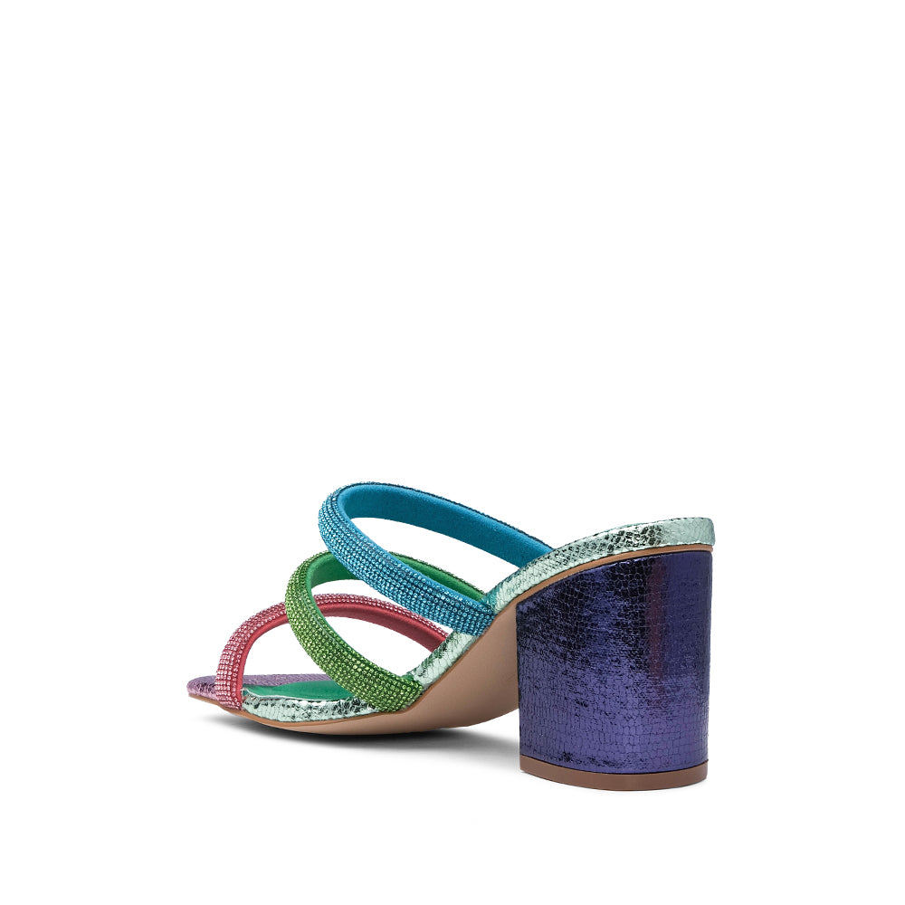 Soca Salto Alto Mulher Pele Sintética Multicolor