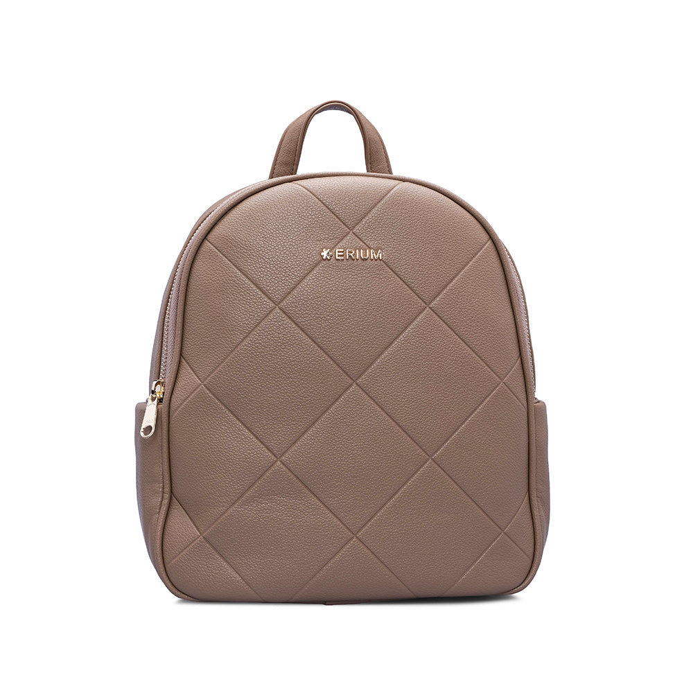 Women's Backpack Bag Faux Leather Taupe – Manuel Alves