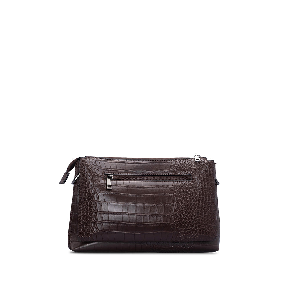 Mala Clutch Mulher Castanho