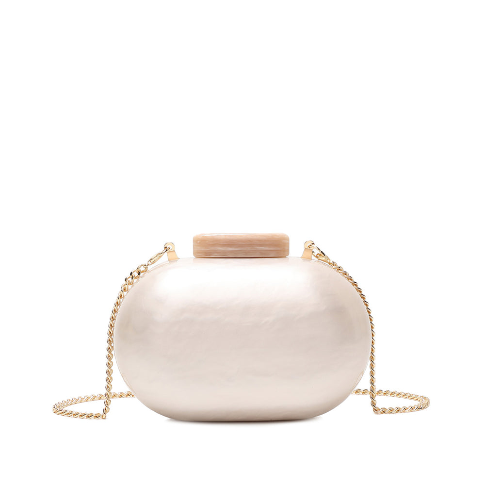 Mala Clutch Mulher Bege