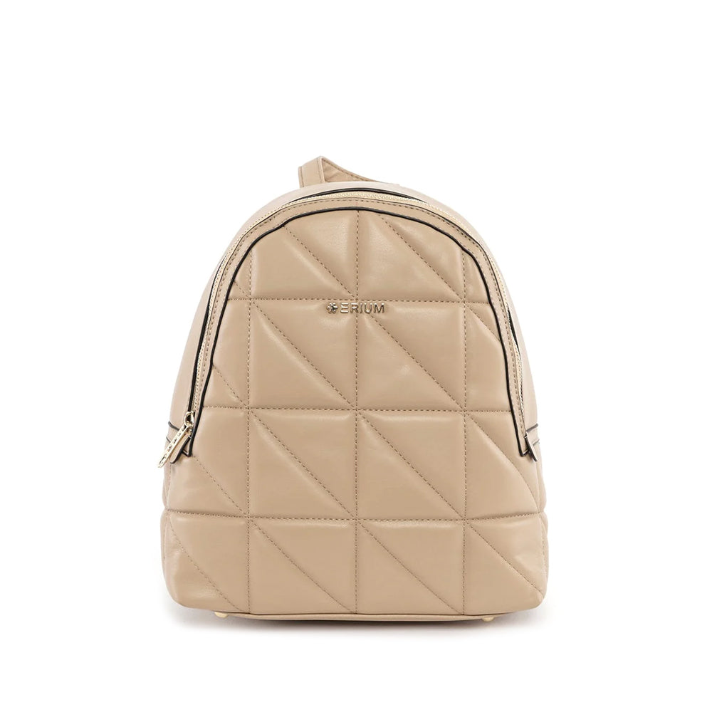 Mala Mochila Mulher Pele Sintética Camel