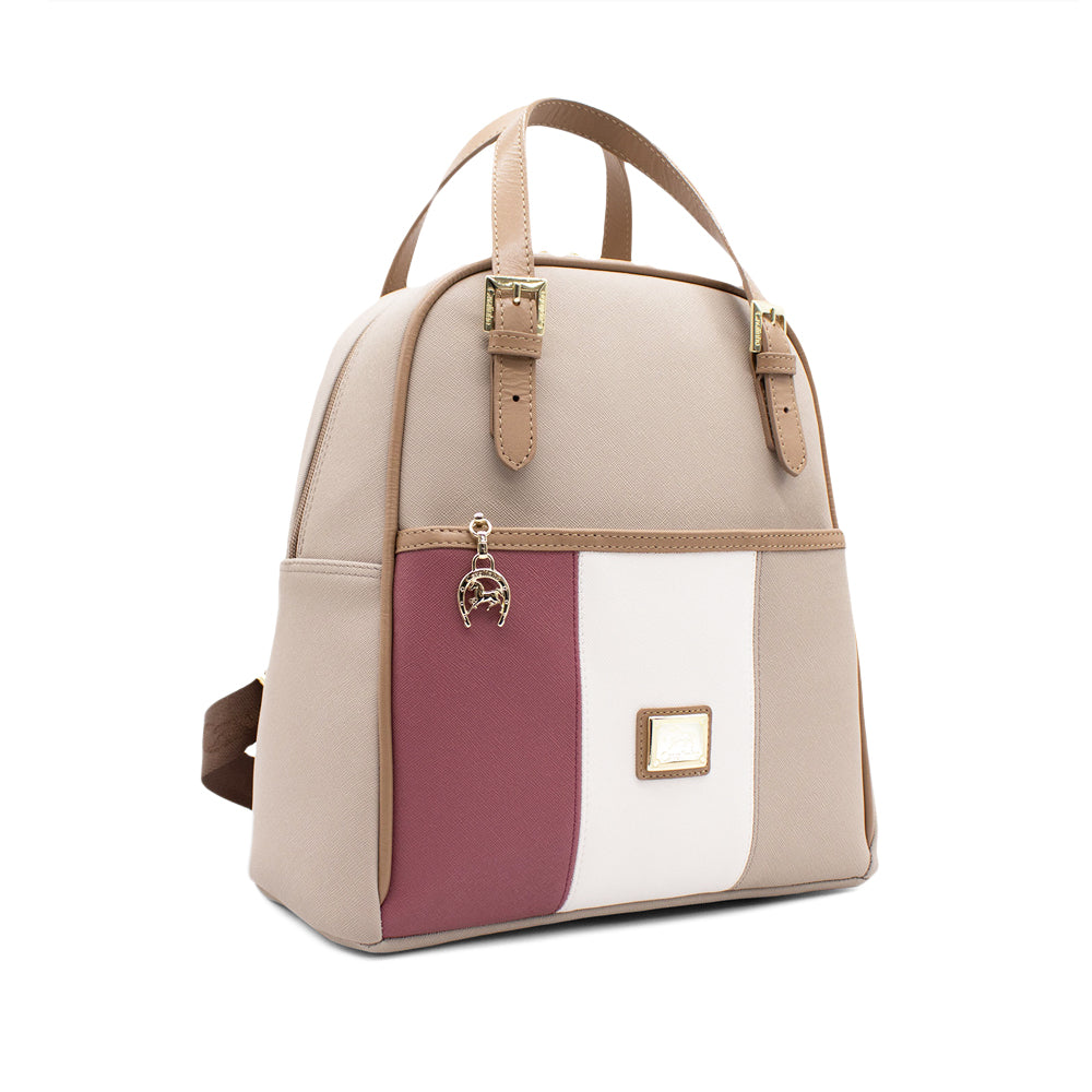 Mala Mochila Mulher Têxtil Areia