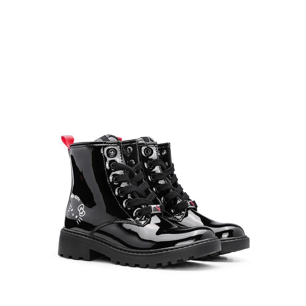 Botim Casual Criança Verniz Preto