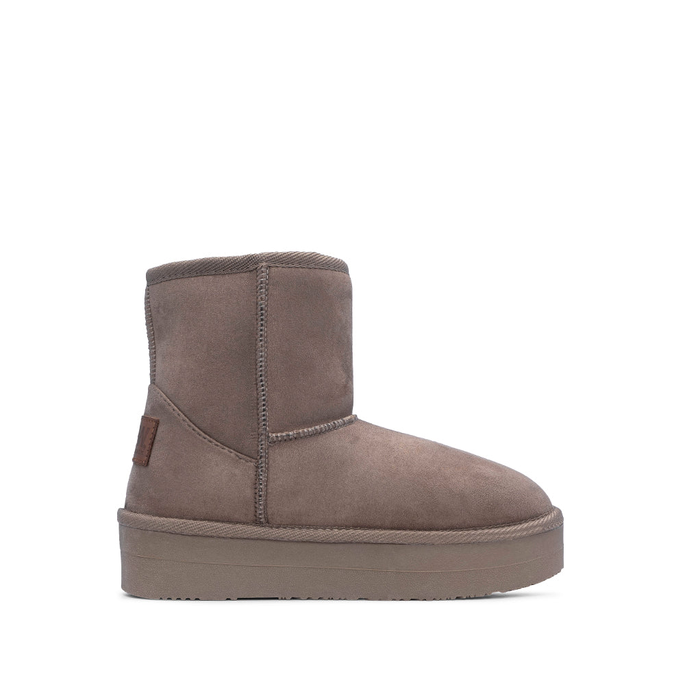 Bota Casual Criança Pele Sintética Taupe