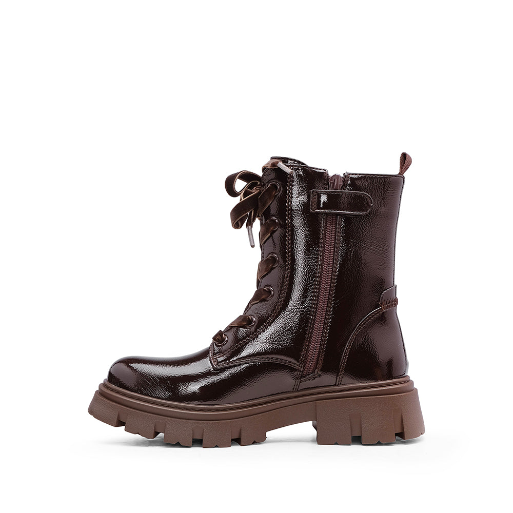 Bota Militar Criança Castanho