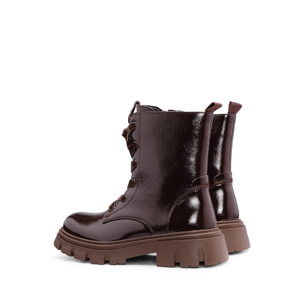 Bota Militar Criança Castanho