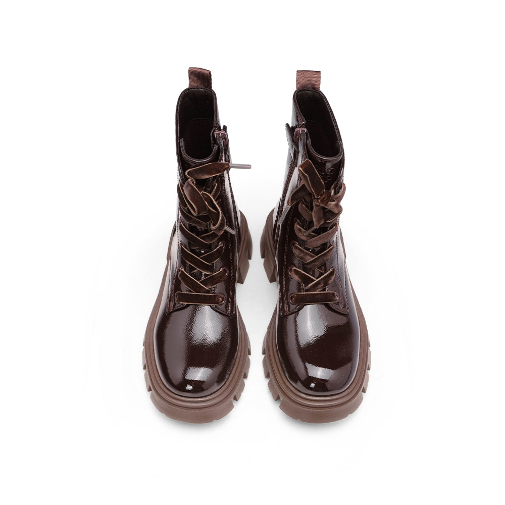 Bota Militar Criança Castanho