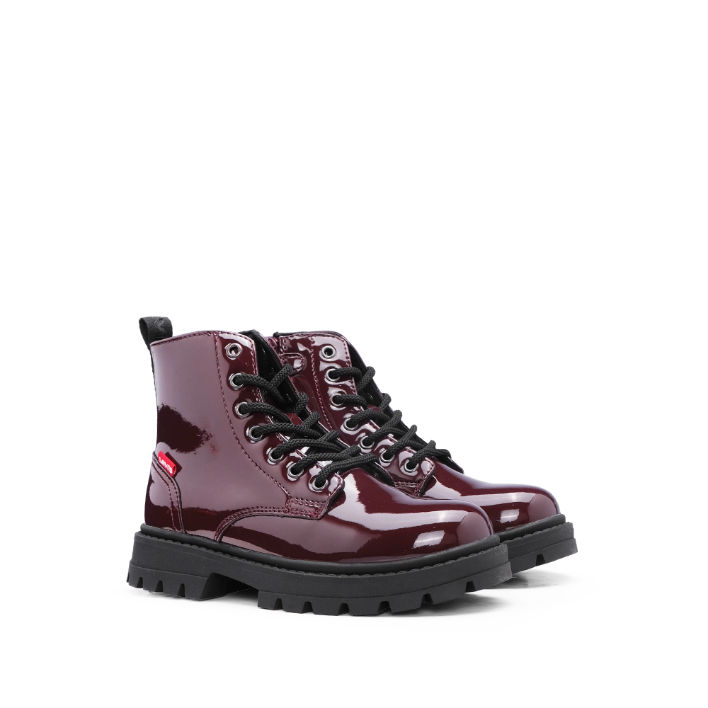 Bota Militar Criança Bordeaux