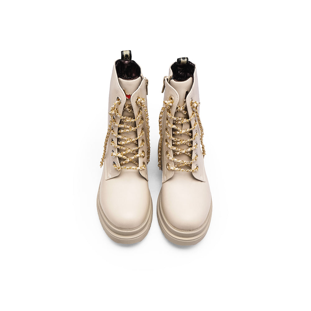 Bota Militar Criança Bege