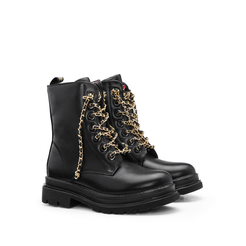 Bota Militar Criança Preto