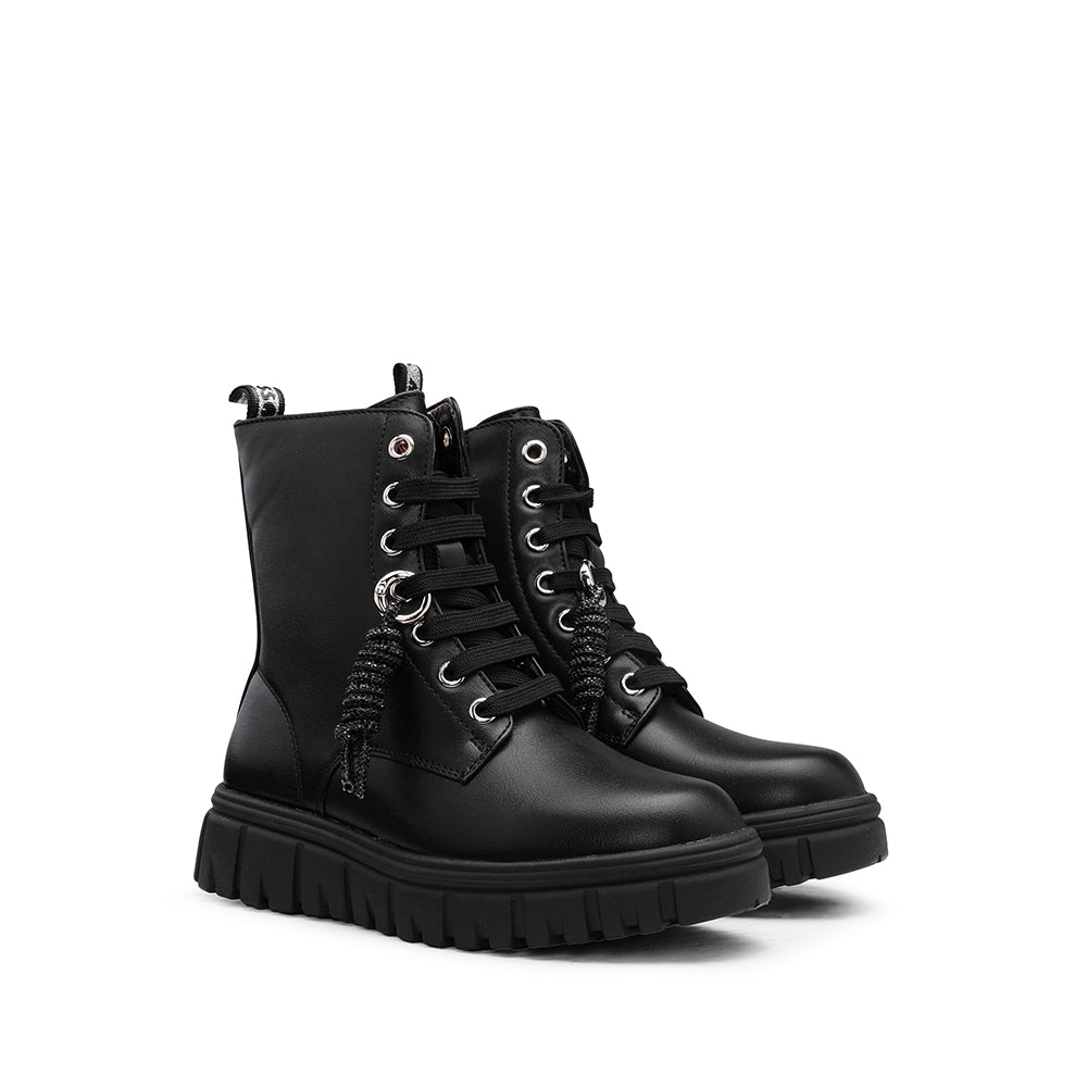 Bota Militar Criança Preto