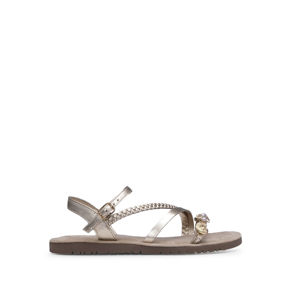 Sandália Casual Criança Pele Dourado