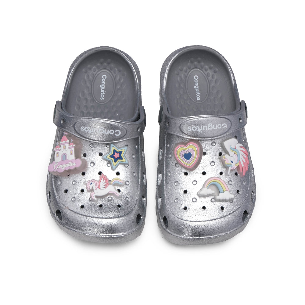 Chinelo Casual Criança Prata