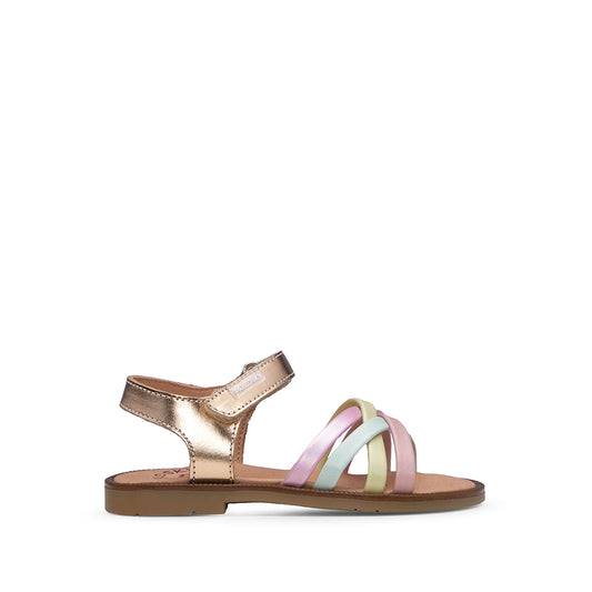 Sandália Casual Criança Pele Dourado