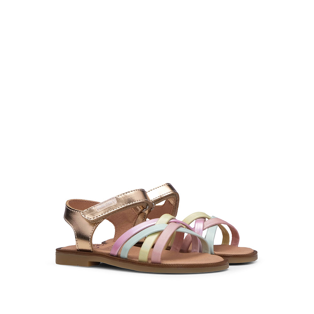 Sandália Casual Criança Pele Dourado
