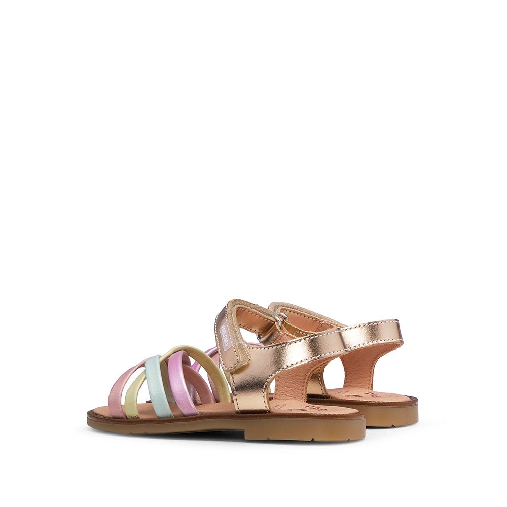 Sandália Casual Criança Pele Dourado