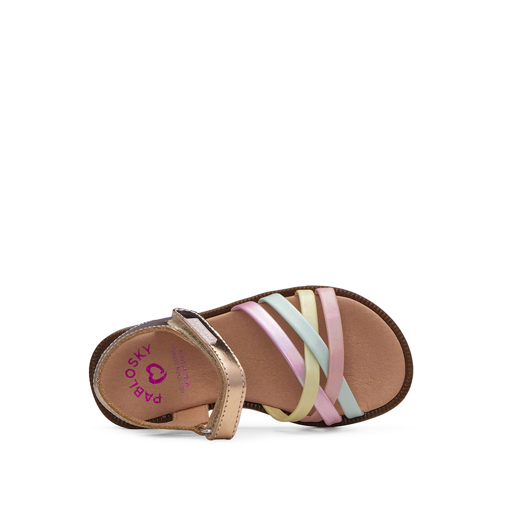 Sandália Casual Criança Pele Dourado