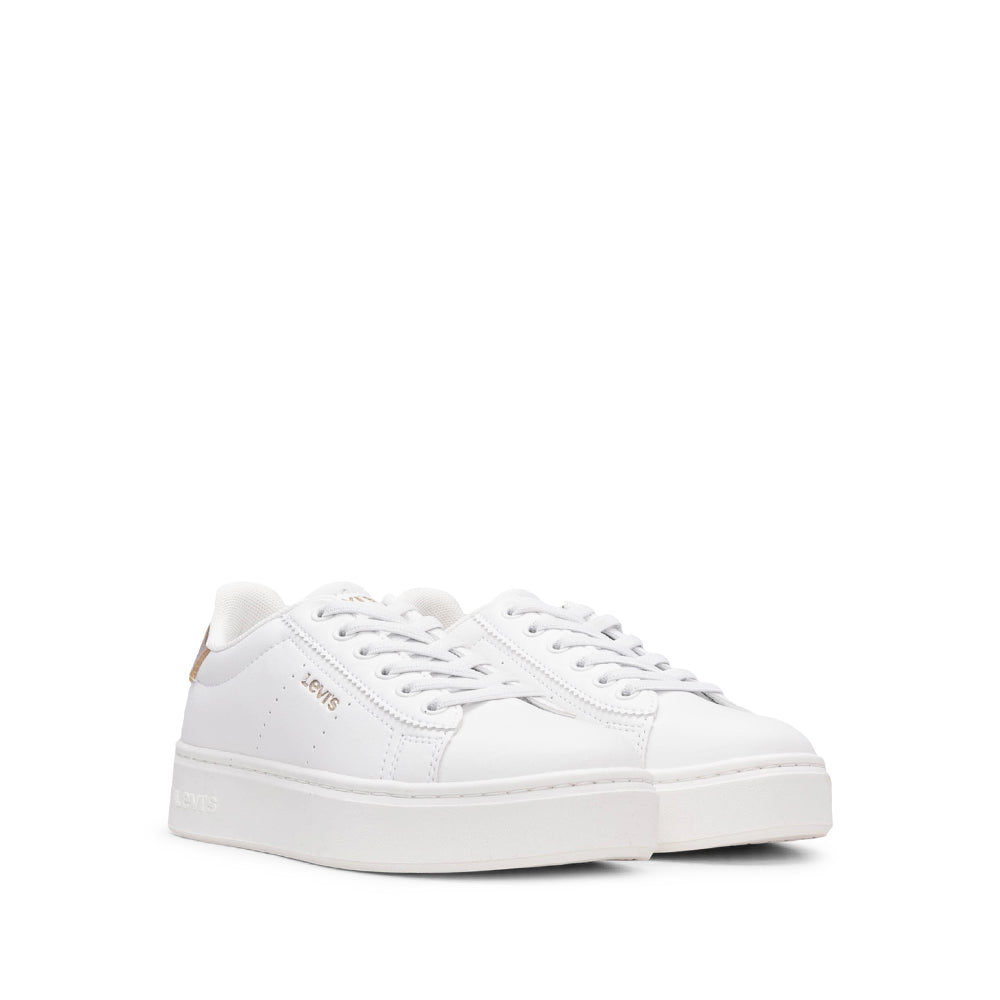 Sapatilha Casual Criança Branco E Ouro