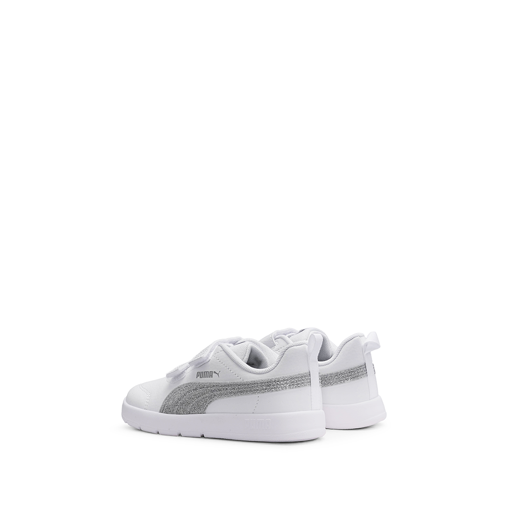 Sapatilha Casual Criança Branco E Prata