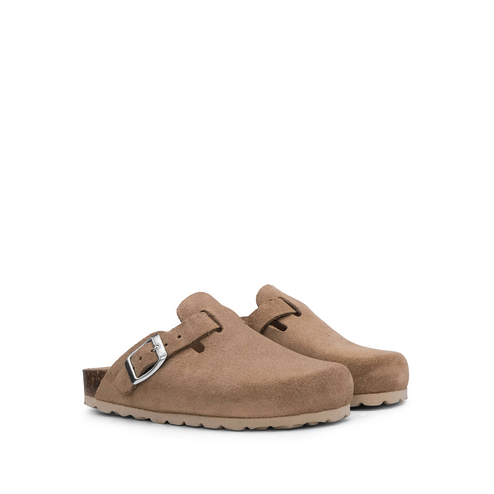 Chinelo Salto Raso Criança Camurça Taupe
